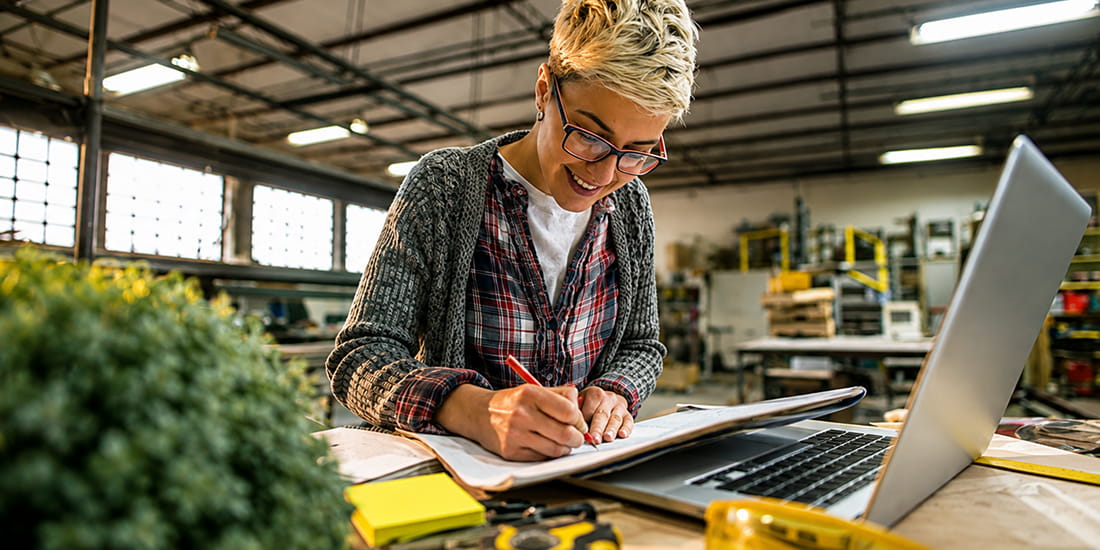 female engineer at work